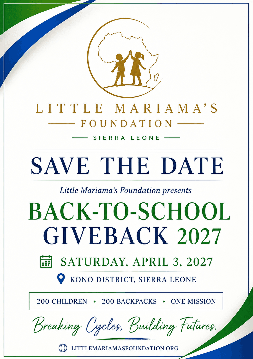2027 Back-to-School Giveback — Official Save the Date Flyer
